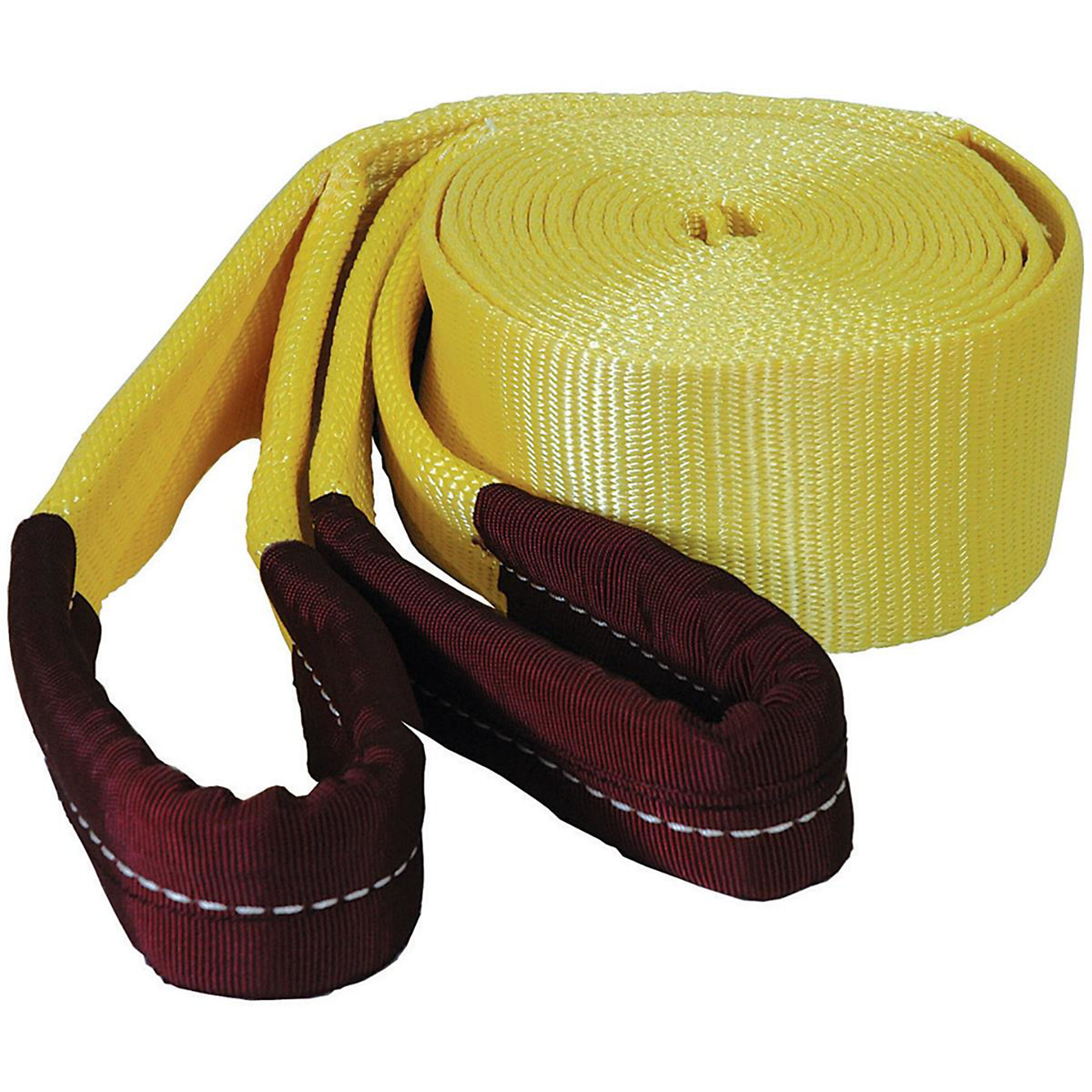 K-Tool International Tow Strap with Looped End — 3in. x 30ft., 30,000-Lb. Capacity, Heavy-Duty Nylon Web Construction, Model# KTI73812